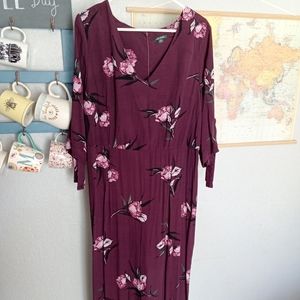Purple floral romper/jumpsuit
